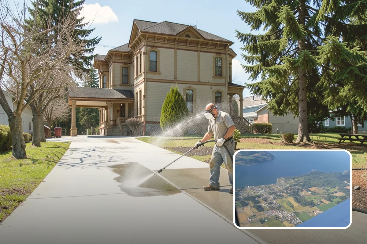 Pool Coping Cleaning in Coupeville, Island County, WA - Eliminates the slippery algae that makes coping a fall hazard