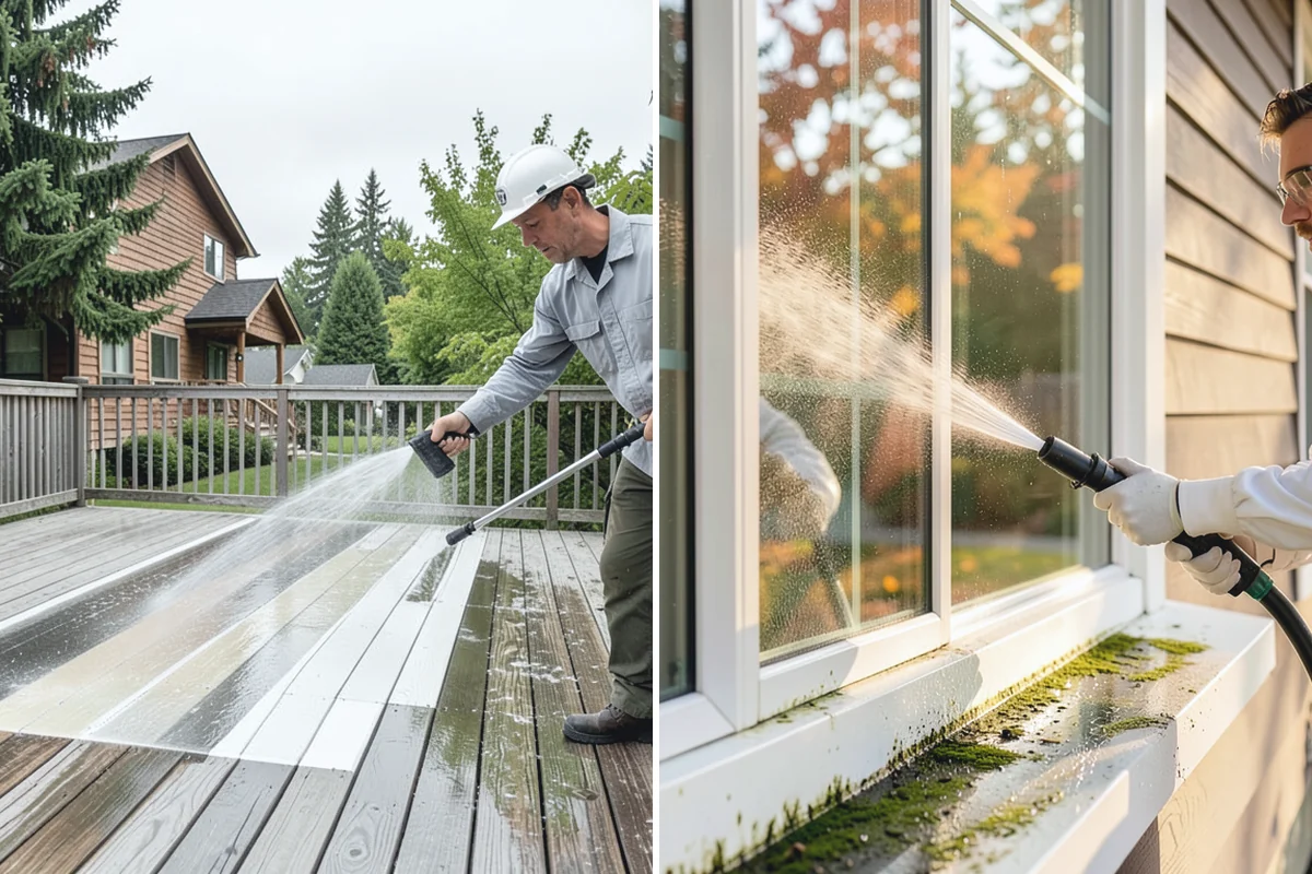 Pool Coping Cleaning in Darrington, Snohomish County, WA - Clear the deck and skim debris from the coping edge