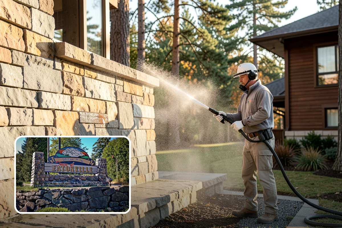 Pool Coping Cleaning in Eatonville, Pierce County, WA - Eliminates the slippery algae that makes coping a fall hazard