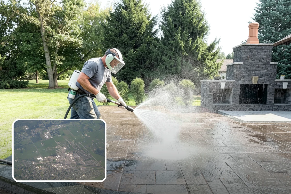 Pool Coping Cleaning in Enumclaw, King County, WA - Eliminates the slippery algae that makes coping a fall hazard