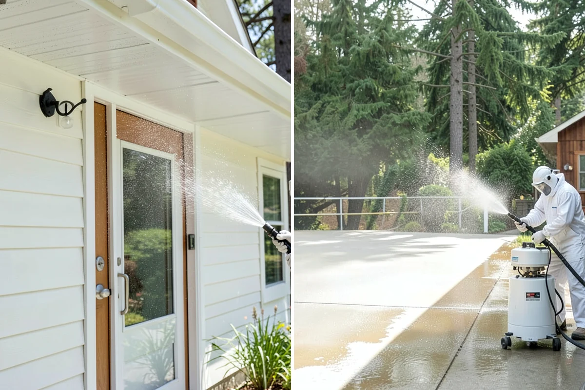 Pool Coping Cleaning in Fircrest, Pierce County, WA - Clear the deck and skim debris from the coping edge