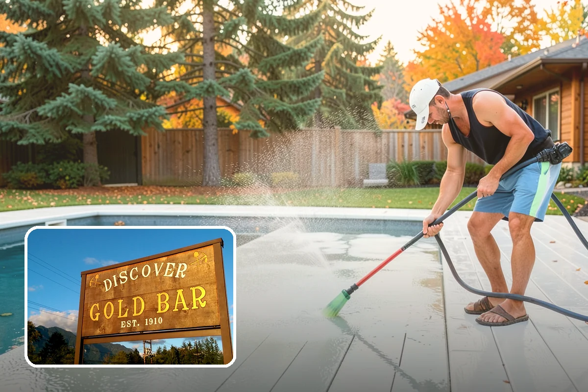Pool Coping Cleaning in Gold Bar, Snohomish County, WA - Eliminates the slippery algae that makes coping a fall hazard