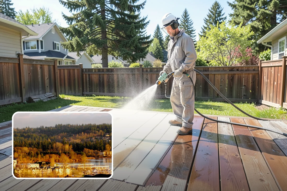 Pool Coping Cleaning in Kenmore, King County, WA - Eliminates the slippery algae that makes coping a fall hazard