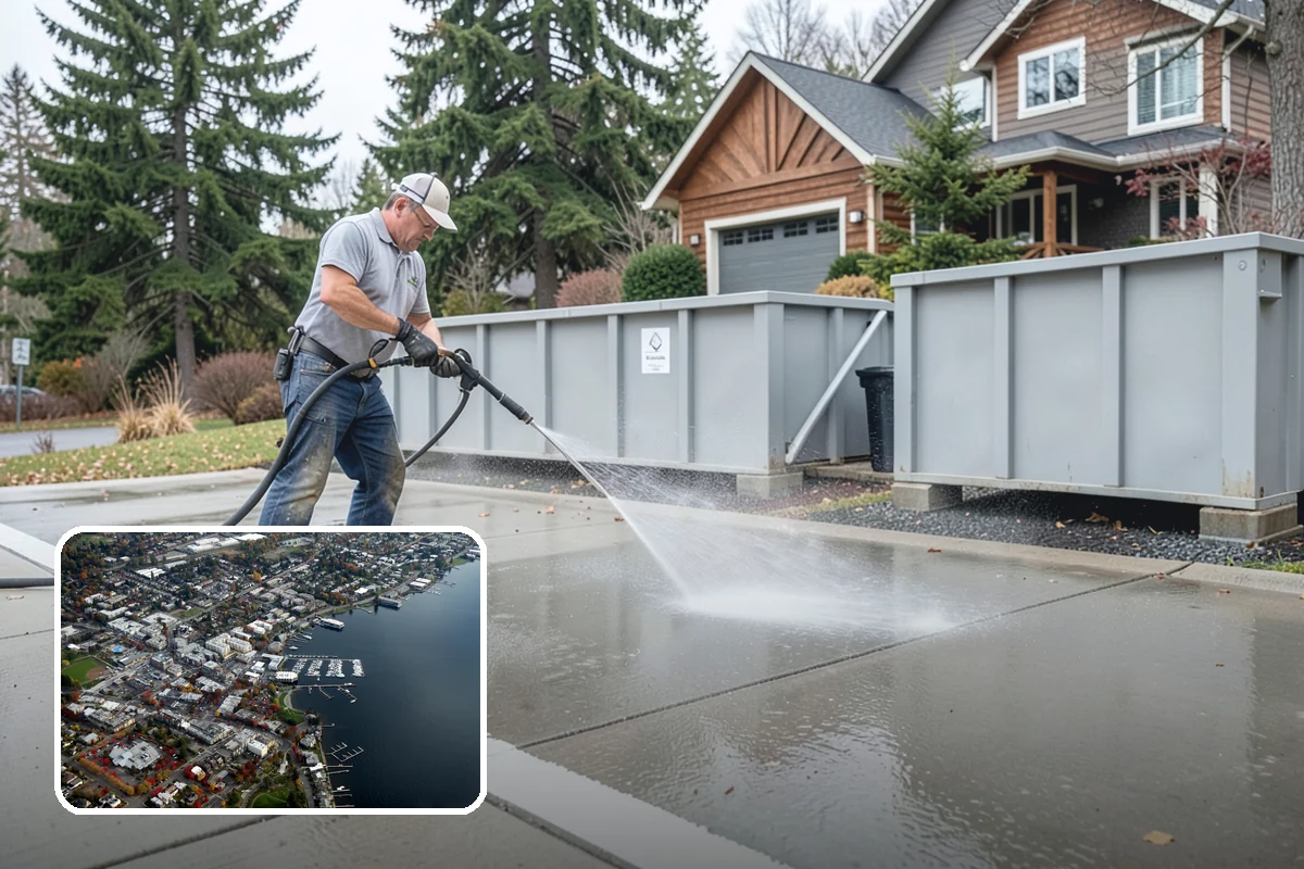 Pool Coping Cleaning in Kirkland, King County, WA - Eliminates the slippery algae that makes coping a fall hazard