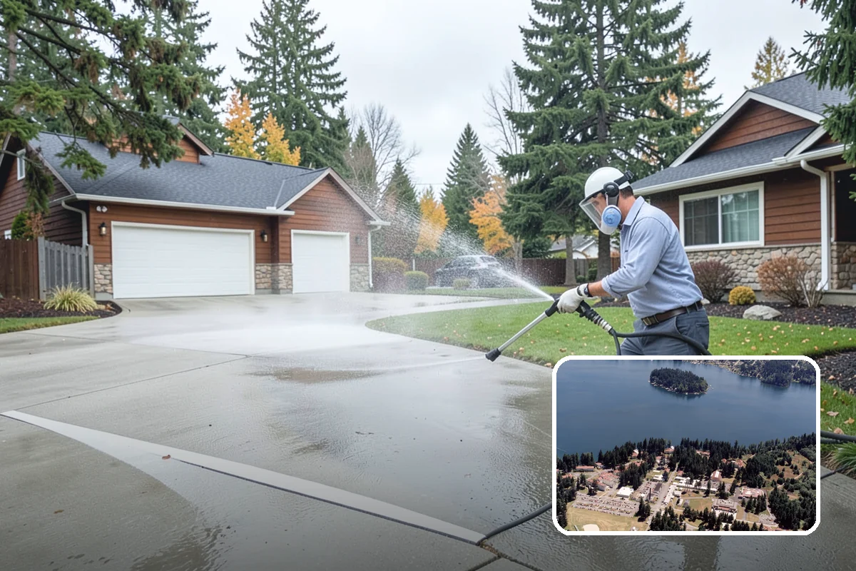 Pool Coping Cleaning in Lakewood, Pierce County, WA - Eliminates the slippery algae that makes coping a fall hazard
