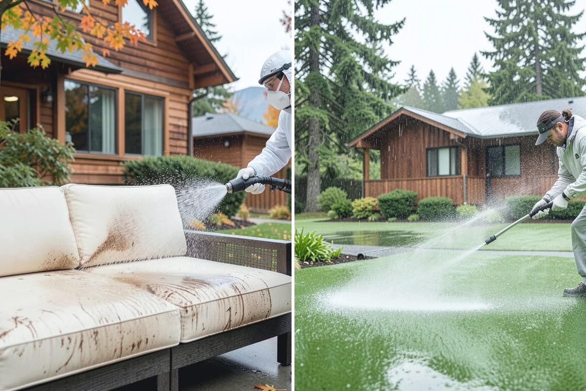 Pool Coping Cleaning in Medina, King County, WA - Clear the deck and skim debris from the coping edge