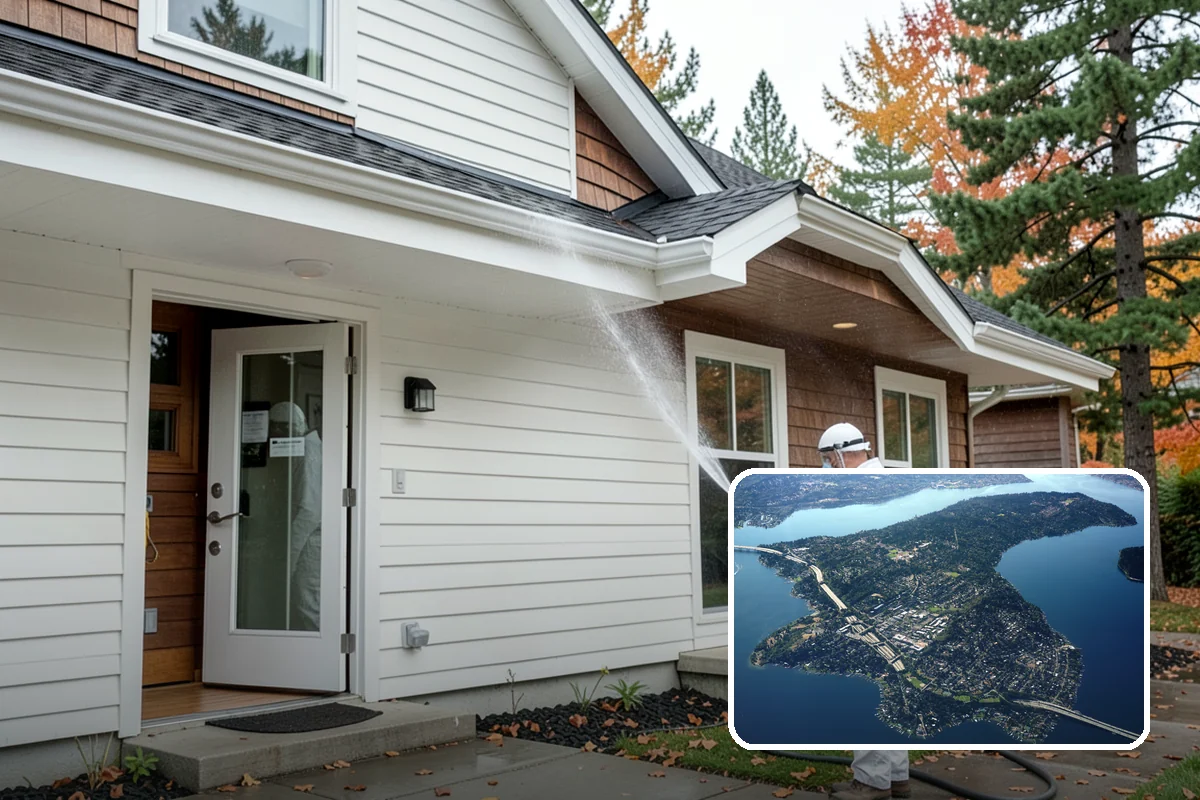 Pool Coping Cleaning in Mercer Island, King County, WA - Eliminates the slippery algae that makes coping a fall hazard