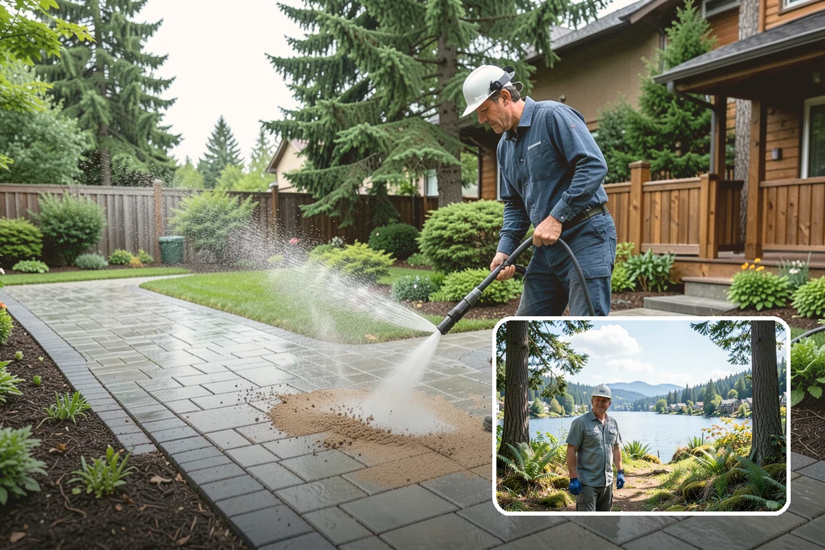 Pool Coping Cleaning in Milton, King County, WA - Eliminates the slippery algae that makes coping a fall hazard