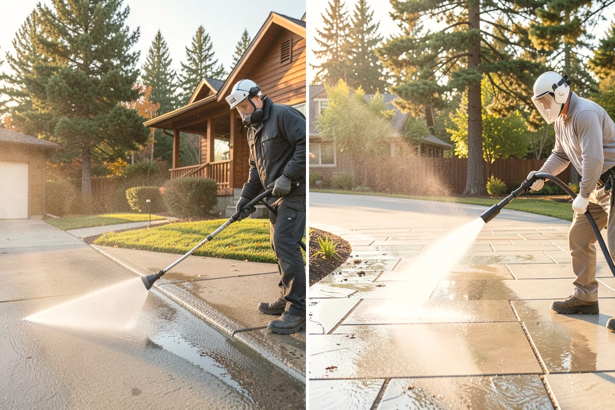 Pool Coping Cleaning in Monroe, Snohomish County, WA - Clear the deck and skim debris from the coping edge