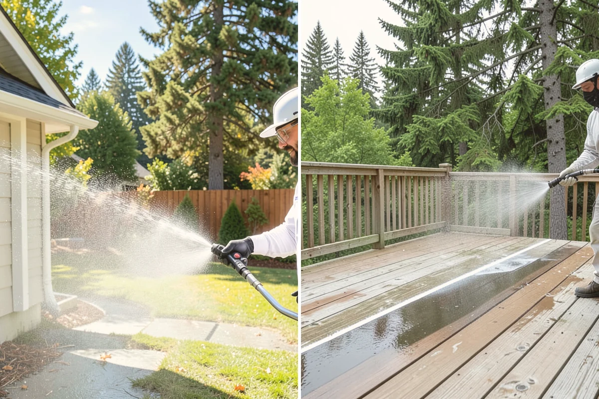 Pool Coping Cleaning in Mount Vernon, Skagit County, WA - Clear the deck and skim debris from the coping edge