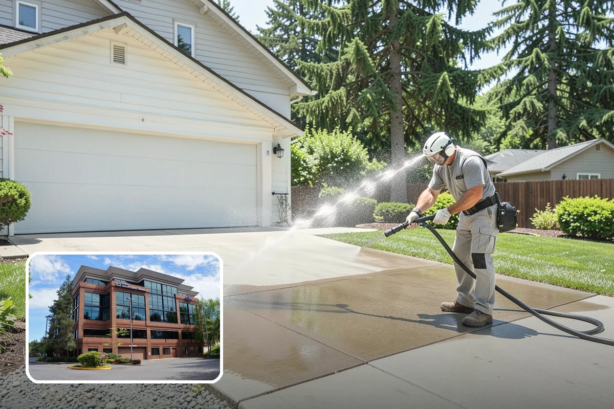 Pool Coping Cleaning in Mountlake Terrace, Snohomish County, WA - Eliminates the slippery algae that makes coping a fall hazard