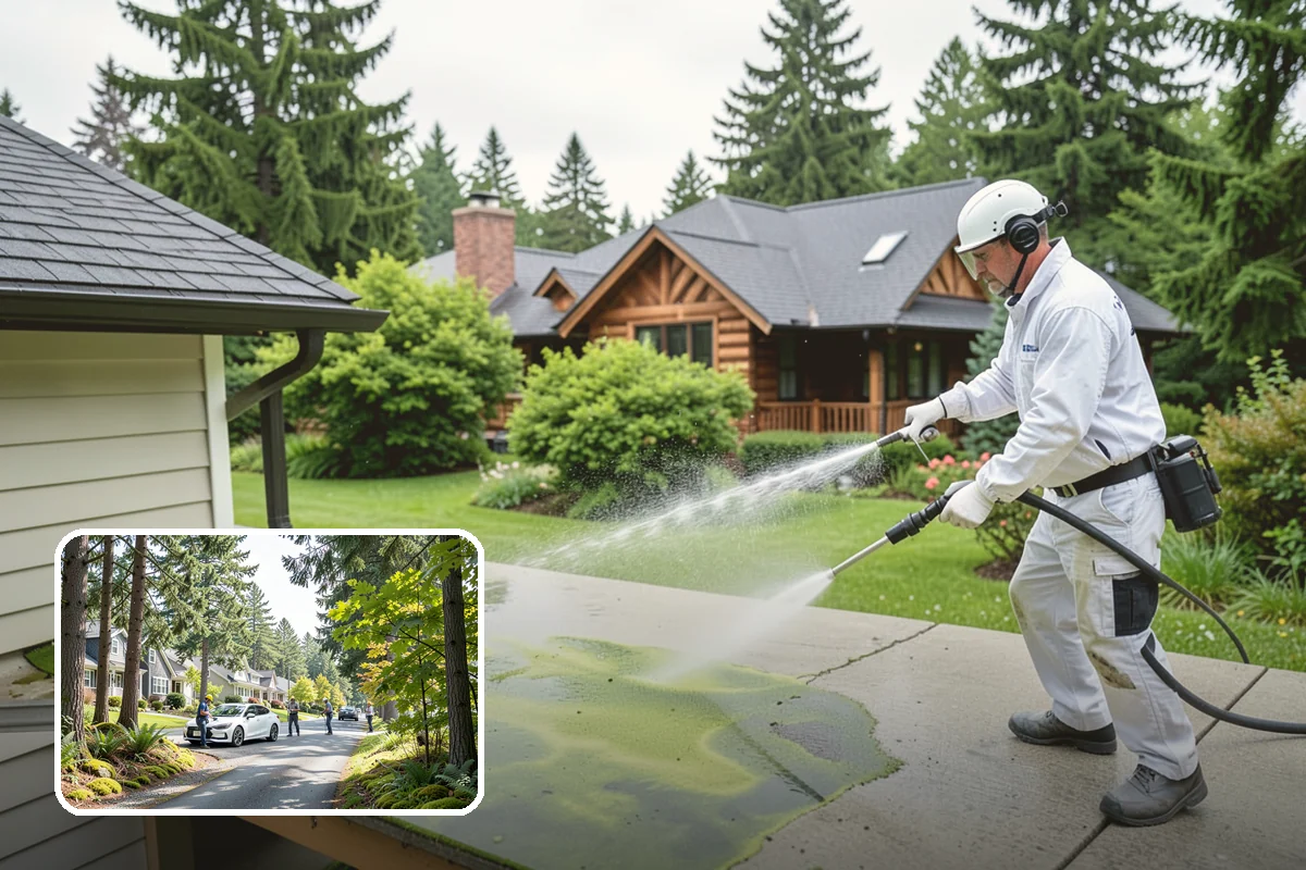 Pool Coping Cleaning in Normandy Park, King County, WA - Eliminates the slippery algae that makes coping a fall hazard