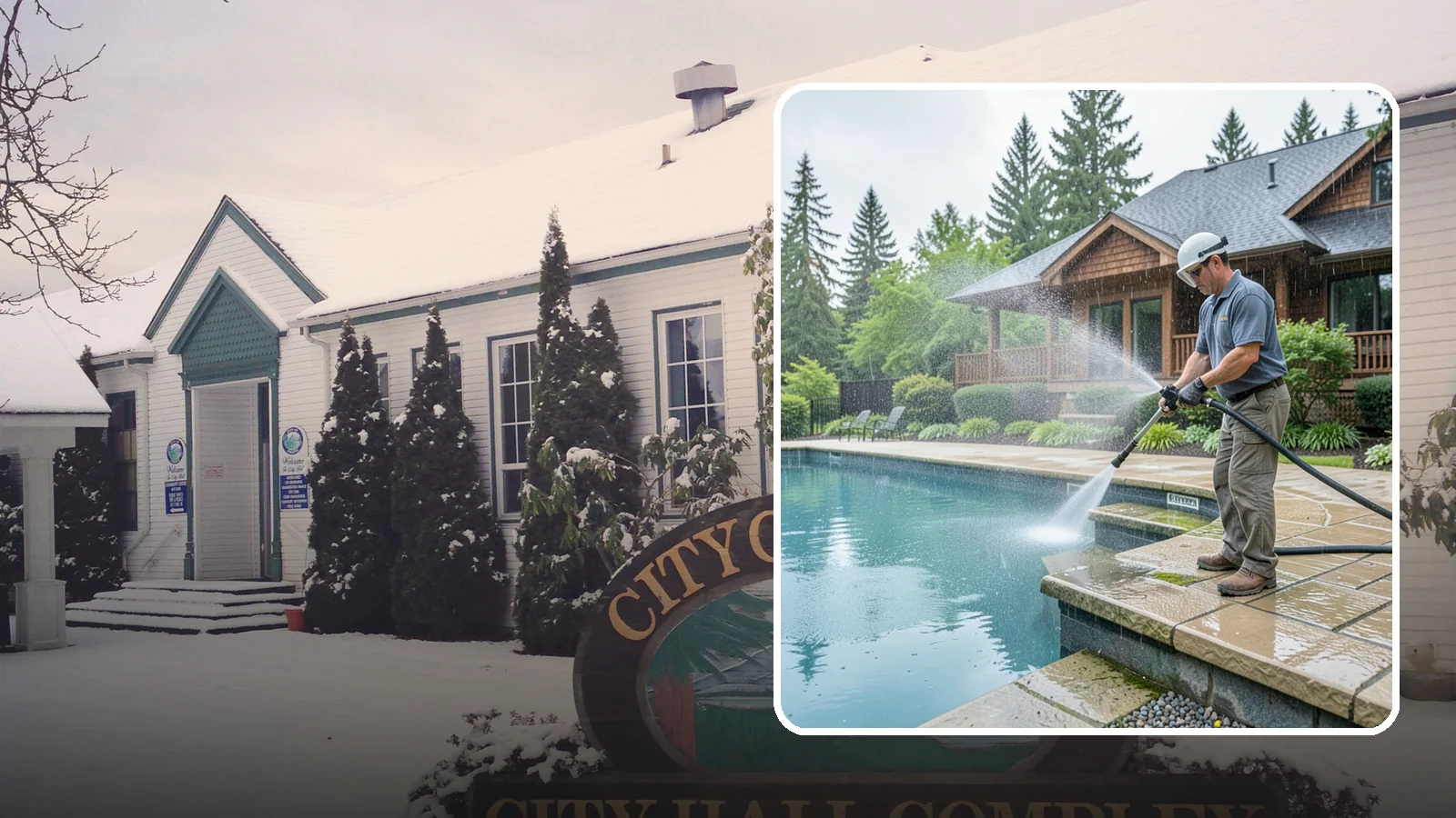 Pool Coping Cleaning in Pacific, King County, WA - We clean the coping stones ringing your pool to remove the slick algae and calcium buildup that Washington's wet climate leaves...