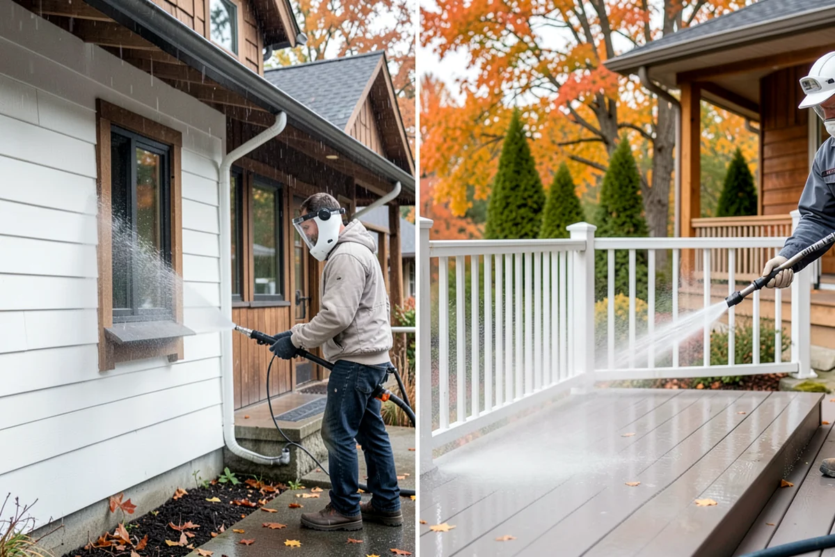 Pool Coping Cleaning in Pacific, King County, WA - Clear the deck and skim debris from the coping edge