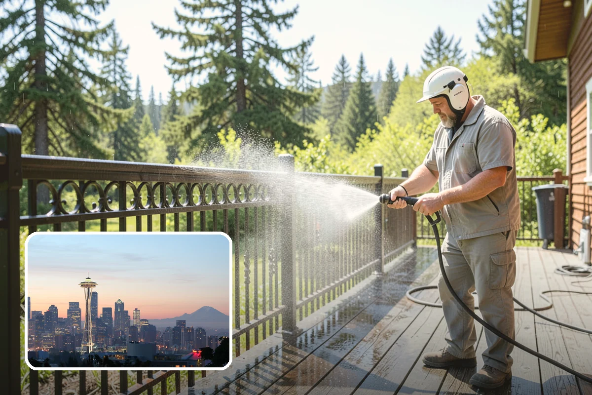 Pool Coping Cleaning in Seattle, King County, WA - Eliminates the slippery algae that makes coping a fall hazard