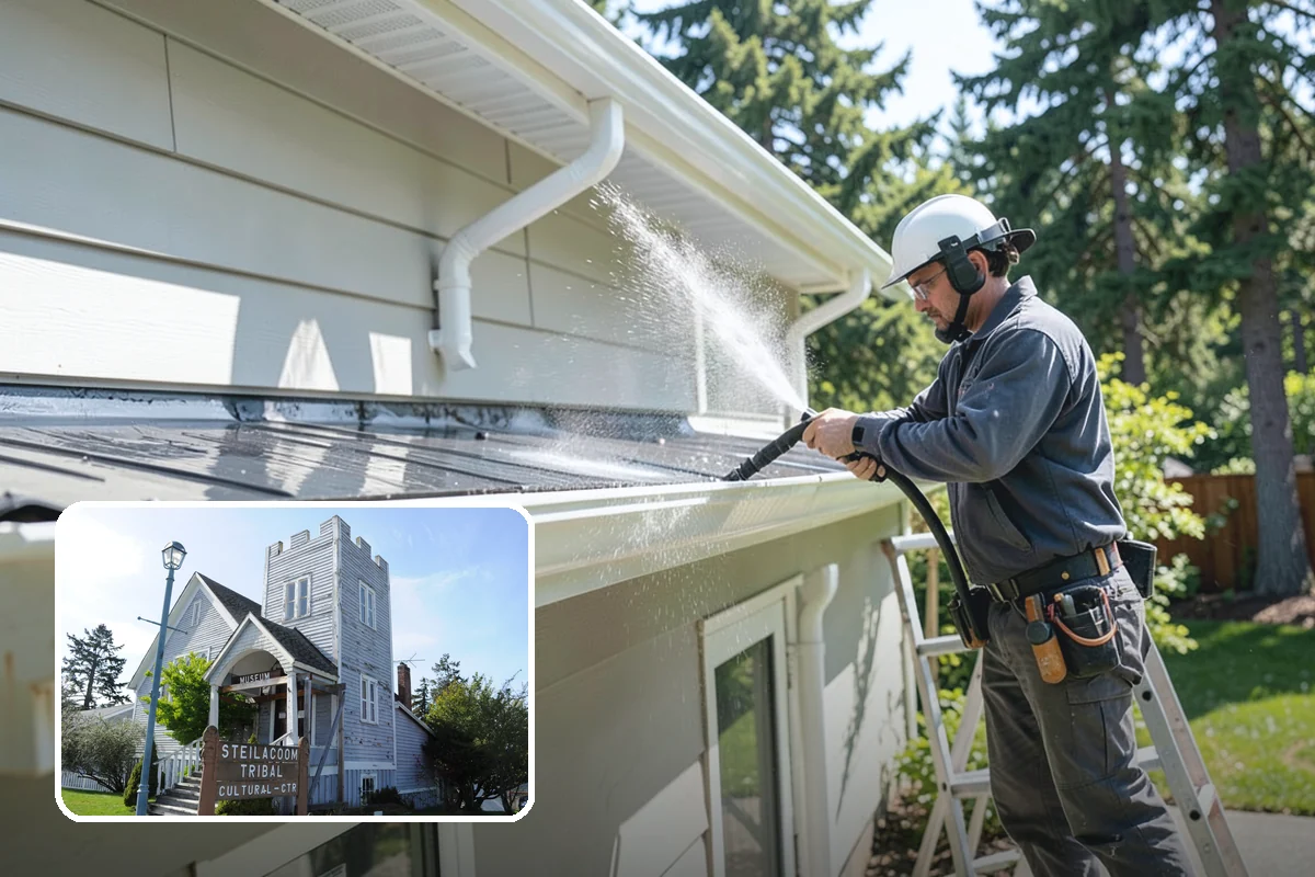 Pool Coping Cleaning in Steilacoom, Pierce County, WA - Eliminates the slippery algae that makes coping a fall hazard