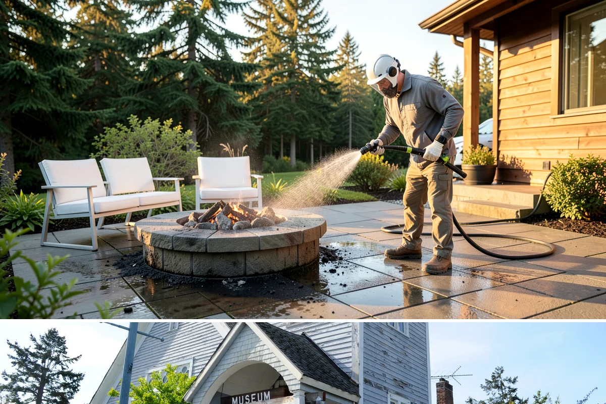 Pool Coping Cleaning in Steilacoom, Pierce County, WA - Have coping cleaned in late spring as part of pool opening, before swim season gets underway.