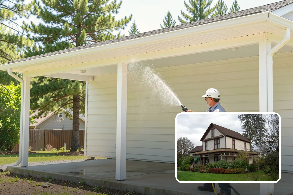 Pool Coping Cleaning in Sumner, Pierce County, WA - Eliminates the slippery algae that makes coping a fall hazard