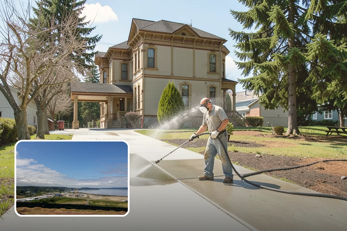 Pool Coping Cleaning in University Place, Pierce County, WA - Eliminates the slippery algae that makes coping a fall hazard