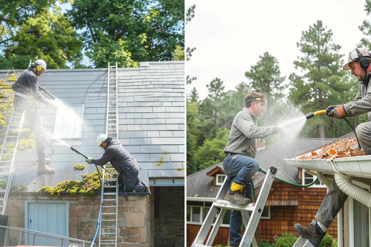 Pool Coping Cleaning in University Place, Pierce County, WA - Clear the deck and skim debris from the coping edge
