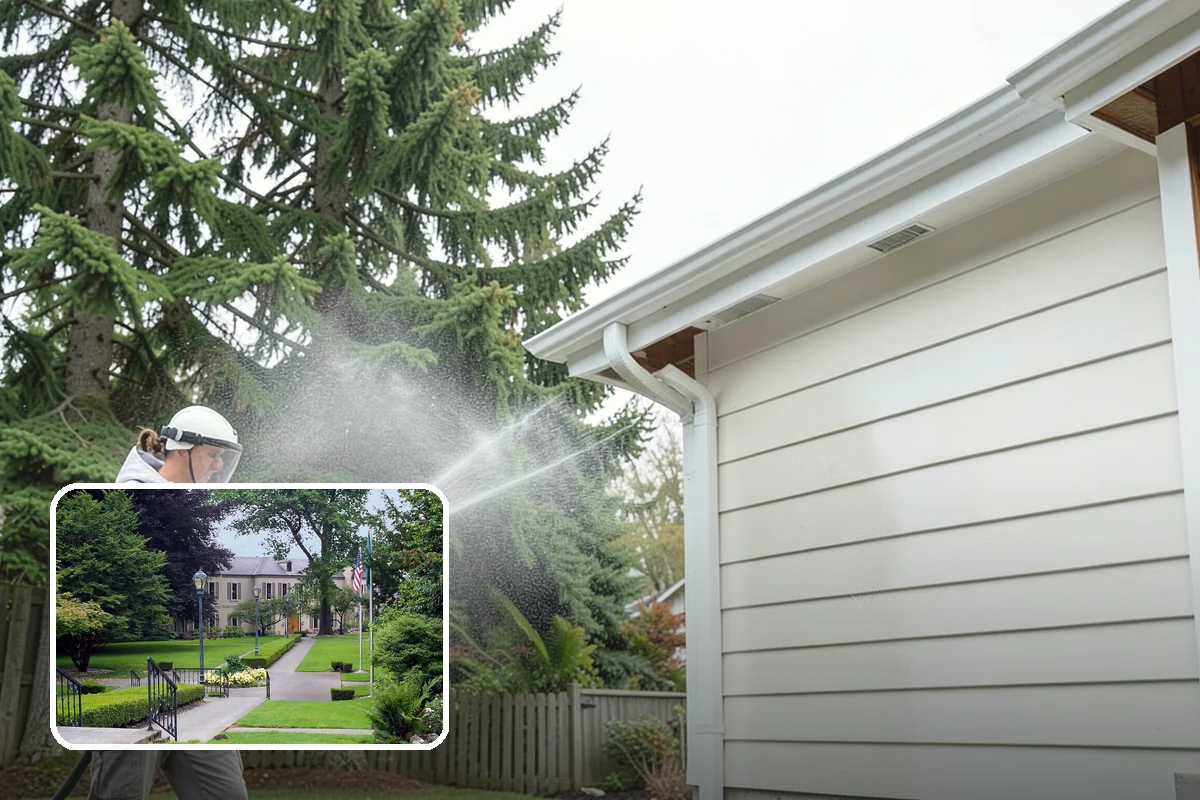 Pool Coping Cleaning in Woodinville, King County, WA - Eliminates the slippery algae that makes coping a fall hazard
