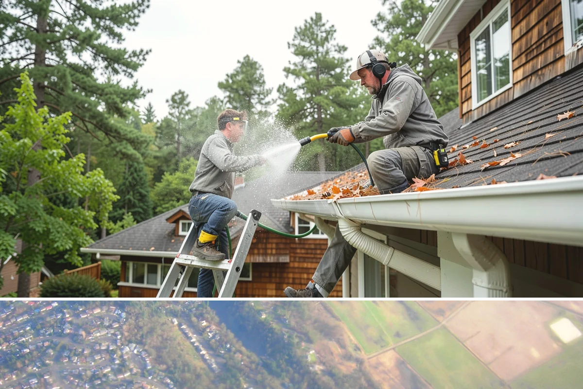 Pool Deck Cleaning in Algona, King County, WA - Early summer clears the winter's growth and makes the deck safe just as pool season gets underway.