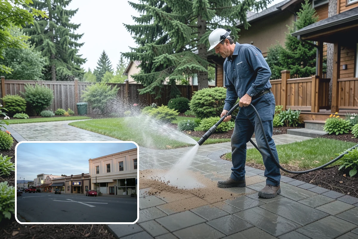 Pool Deck Cleaning in Burlington, Skagit County, WA - Removes slick algae and moss around the waterline