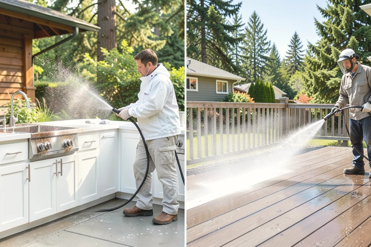Pool Deck Cleaning in Carbonado, Pierce County, WA - Clear the deck and protect the pool edge