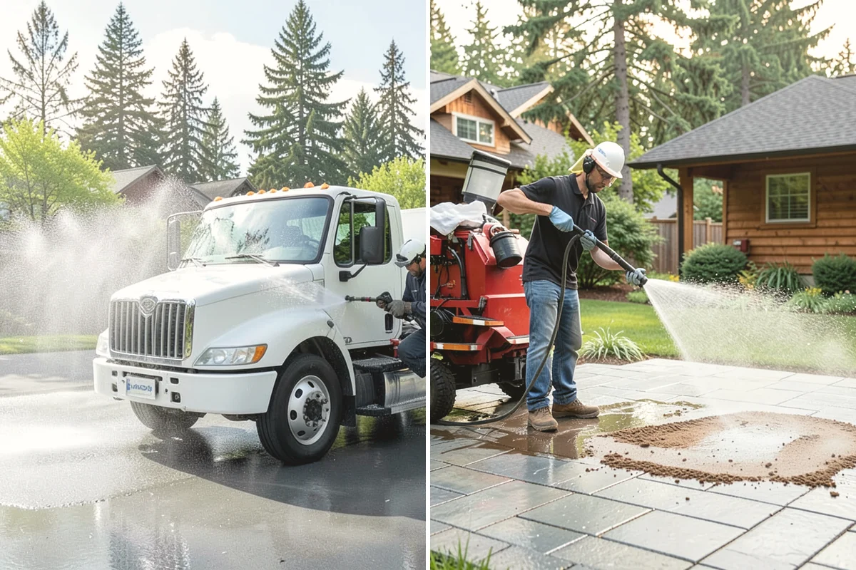 Pool Deck Cleaning in Covington, King County, WA - Clear the deck and protect the pool edge