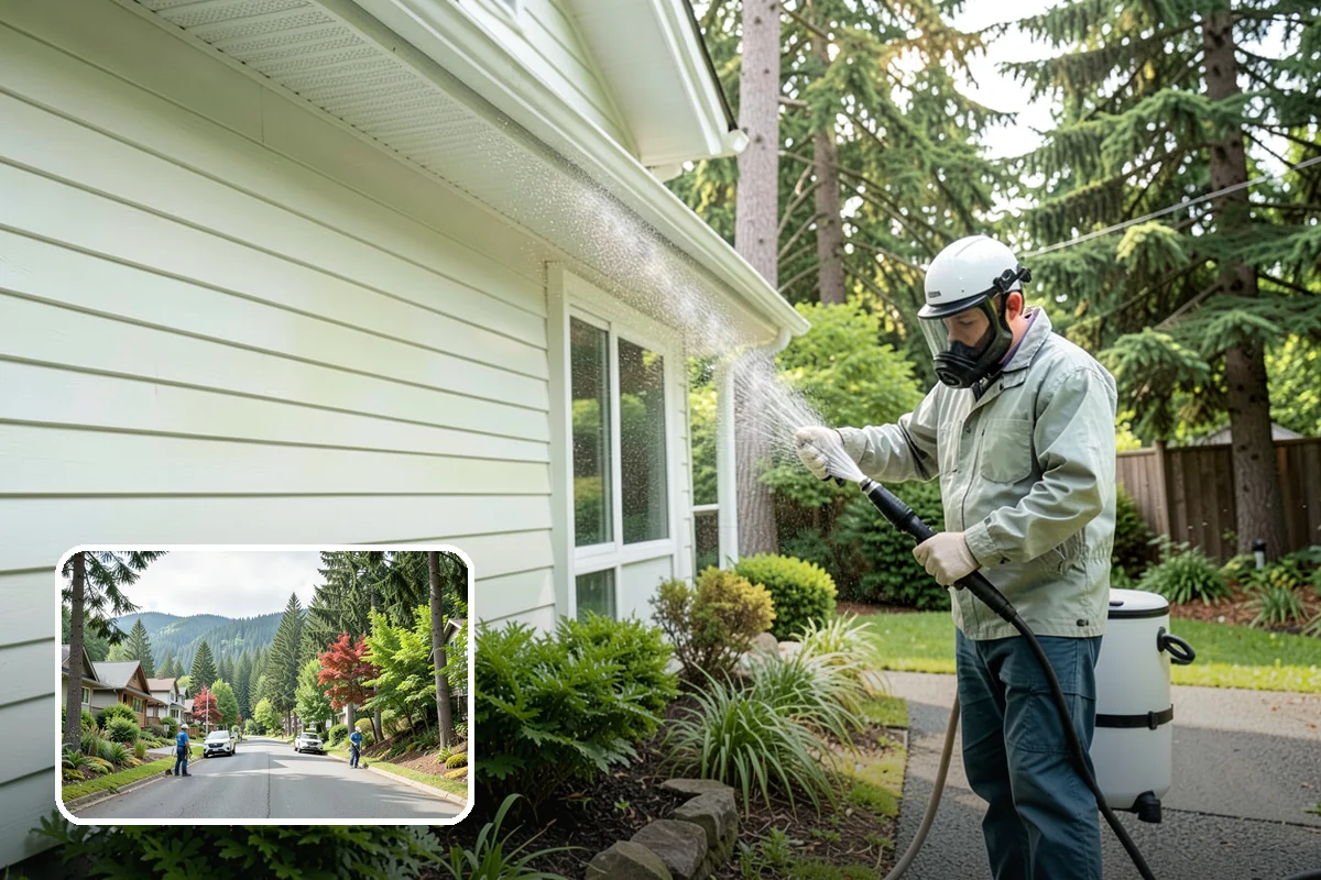 Pool Deck Cleaning in Darrington, Snohomish County, WA - Removes slick algae and moss around the waterline