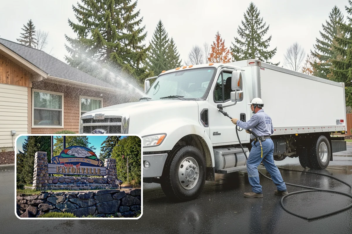 Pool Deck Cleaning in Eatonville, Pierce County, WA - Removes slick algae and moss around the waterline