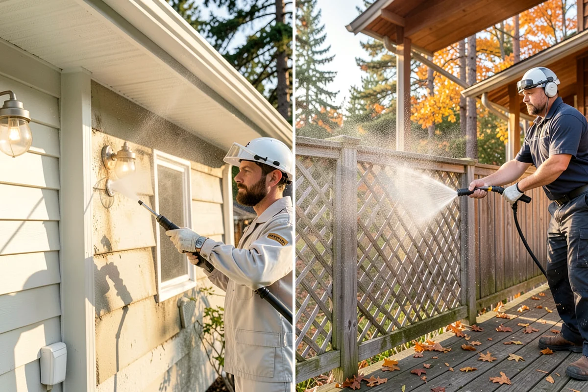 Pool Deck Cleaning in Enumclaw, King County, WA - Clear the deck and protect the pool edge