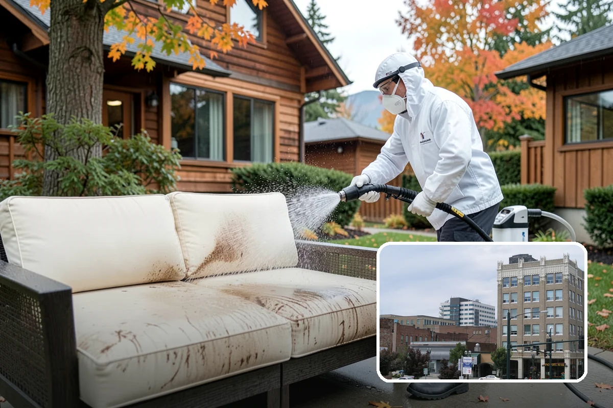 Pool Deck Cleaning in Everett, Snohomish County, WA - Removes slick algae and moss around the waterline