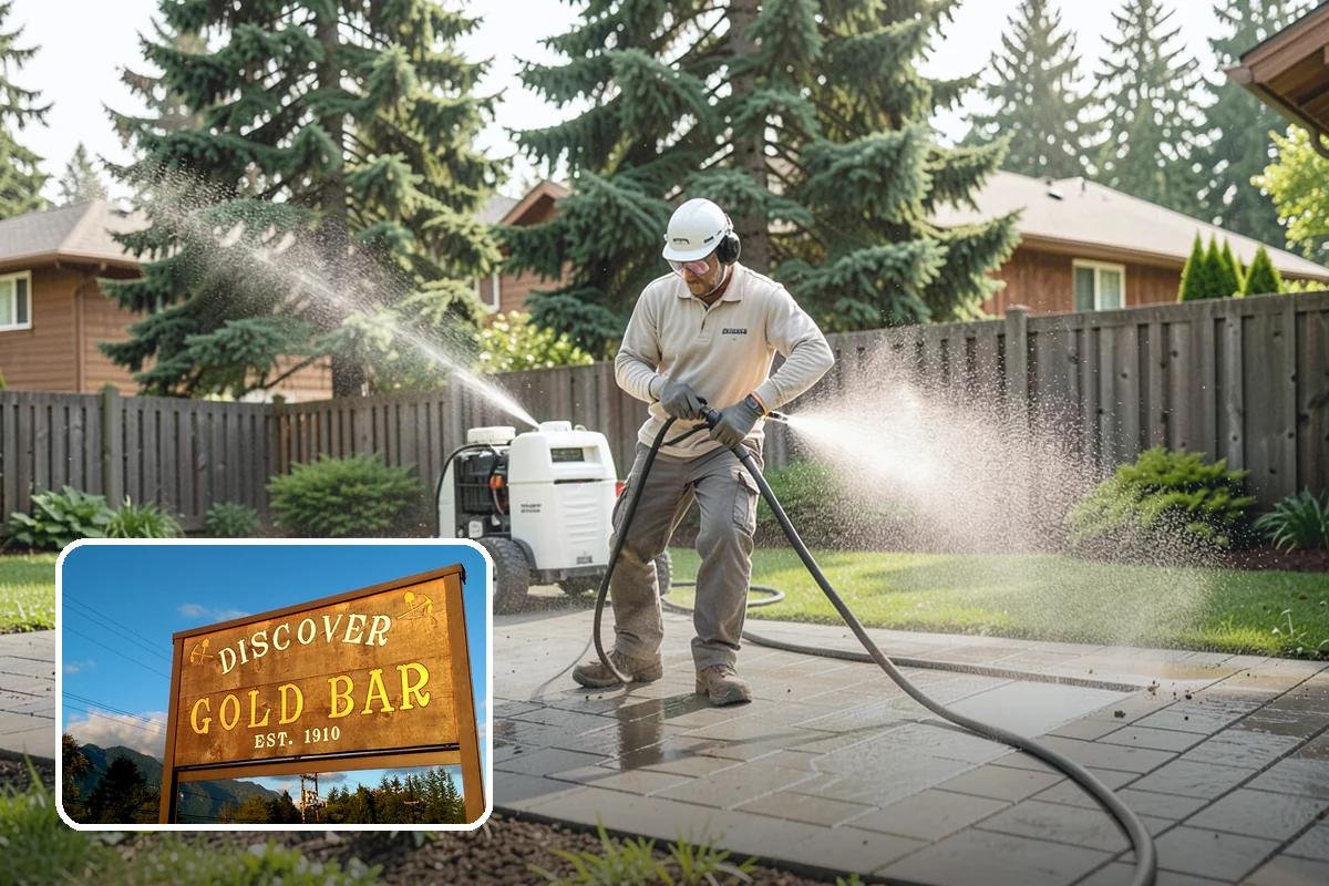 Pool Deck Cleaning in Gold Bar, Snohomish County, WA - Removes slick algae and moss around the waterline