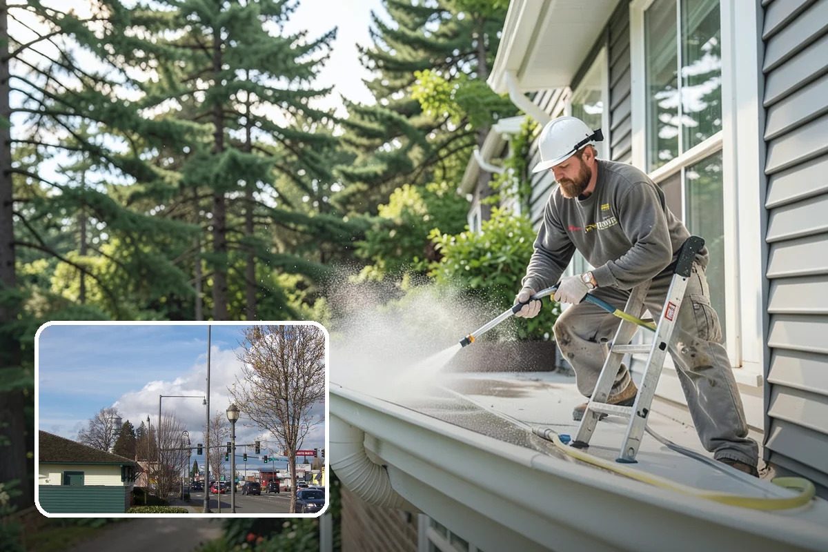 Pool Deck Cleaning in Marysville, Snohomish County, WA - Removes slick algae and moss around the waterline