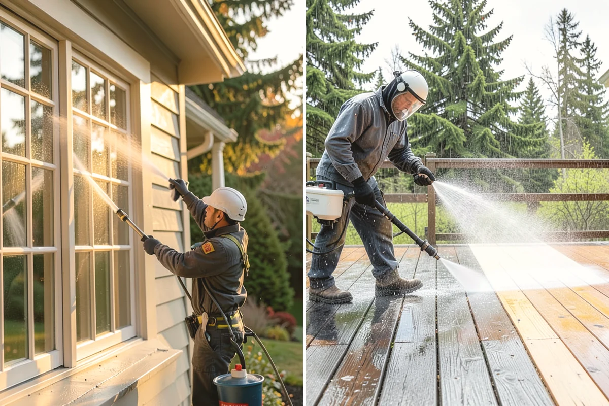 Pool Deck Cleaning in Mill Creek, Snohomish County, WA - Clear the deck and protect the pool edge