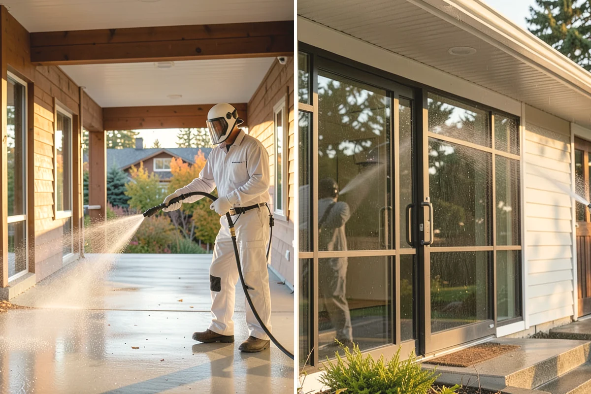 Pool Deck Cleaning in Oak Harbor, Island County, WA - Clear the deck and protect the pool edge