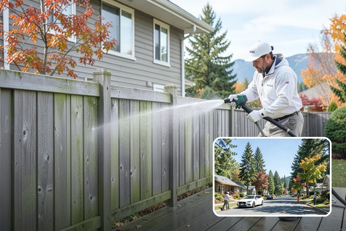 Pool Deck Cleaning in Orting, Pierce County, WA - Removes slick algae and moss around the waterline