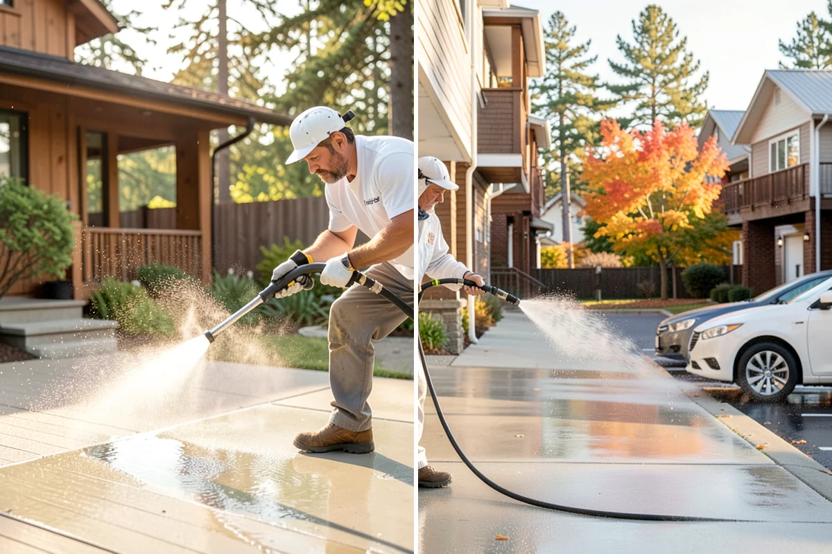 Pool Deck Cleaning in Puyallup, Pierce County, WA - Clear the deck and protect the pool edge
