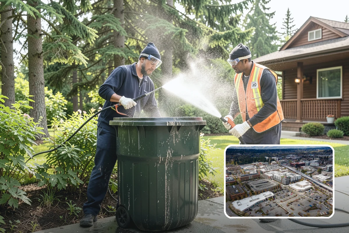 Pool Deck Cleaning in Redmond, King County, WA - Removes slick algae and moss around the waterline