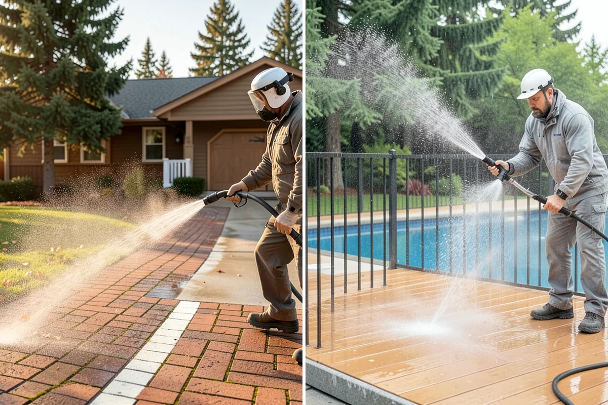 Pool Deck Cleaning in Seattle, King County, WA - Clear the deck and protect the pool edge