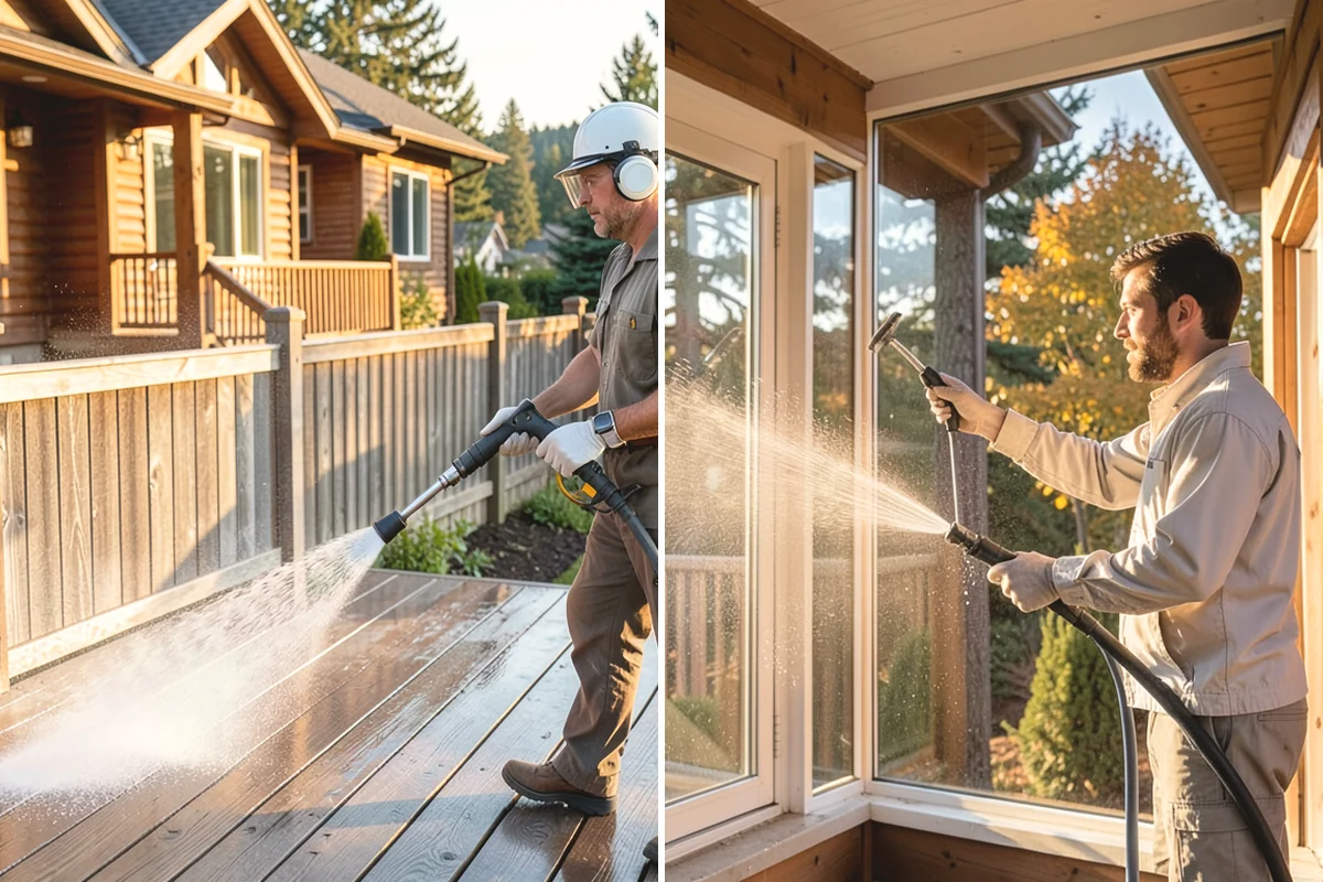 Pool Deck Cleaning in Tukwila, King County, WA - Clear the deck and protect the pool edge