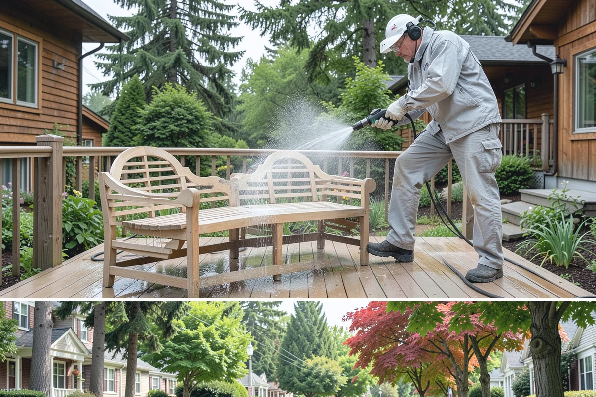 Pool Enclosure Washing in Beaux Arts Village, King County, WA - Clean the enclosure in early summer once tree pollen and needle drop have slowed for the season.