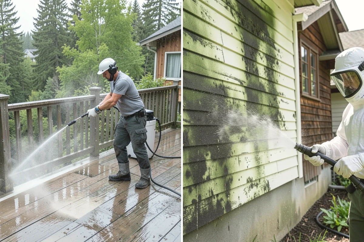 Pool Enclosure Washing in Black Diamond, King County, WA - Remove loose leaves and needles from tracks and corners