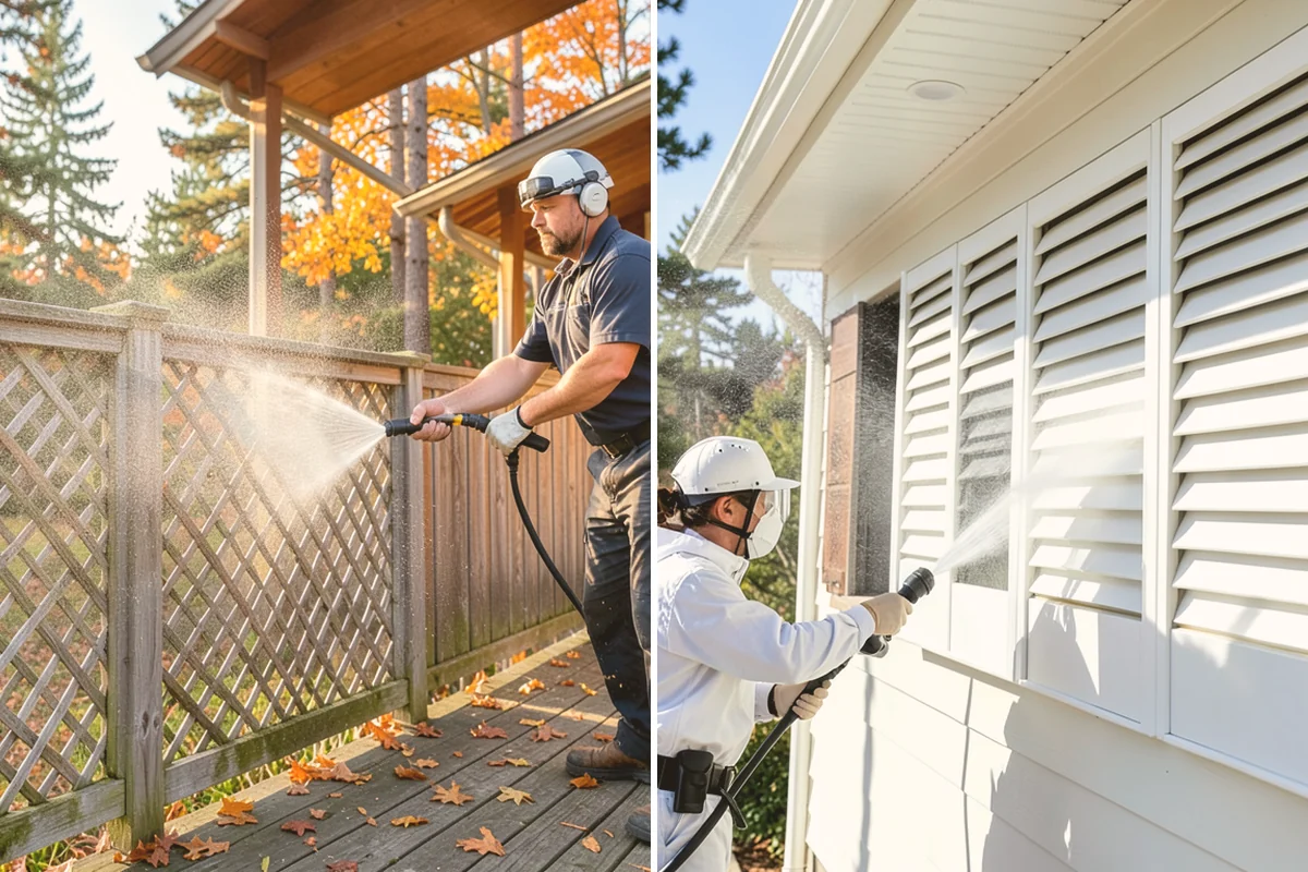 Pool Enclosure Washing in Brier, Snohomish County, WA - Remove loose leaves and needles from tracks and corners