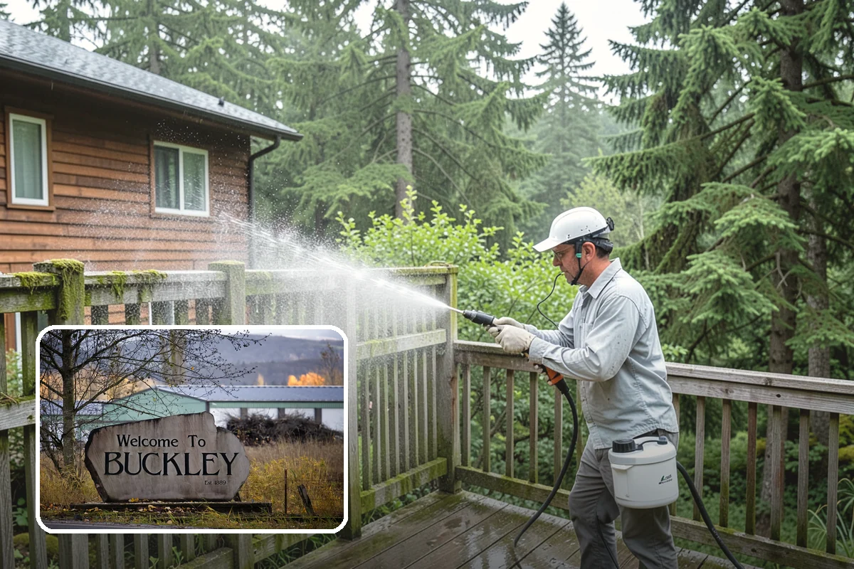 Pool Enclosure Washing in Buckley, Pierce County, WA - Lifts algae film from screen mesh without tearing it