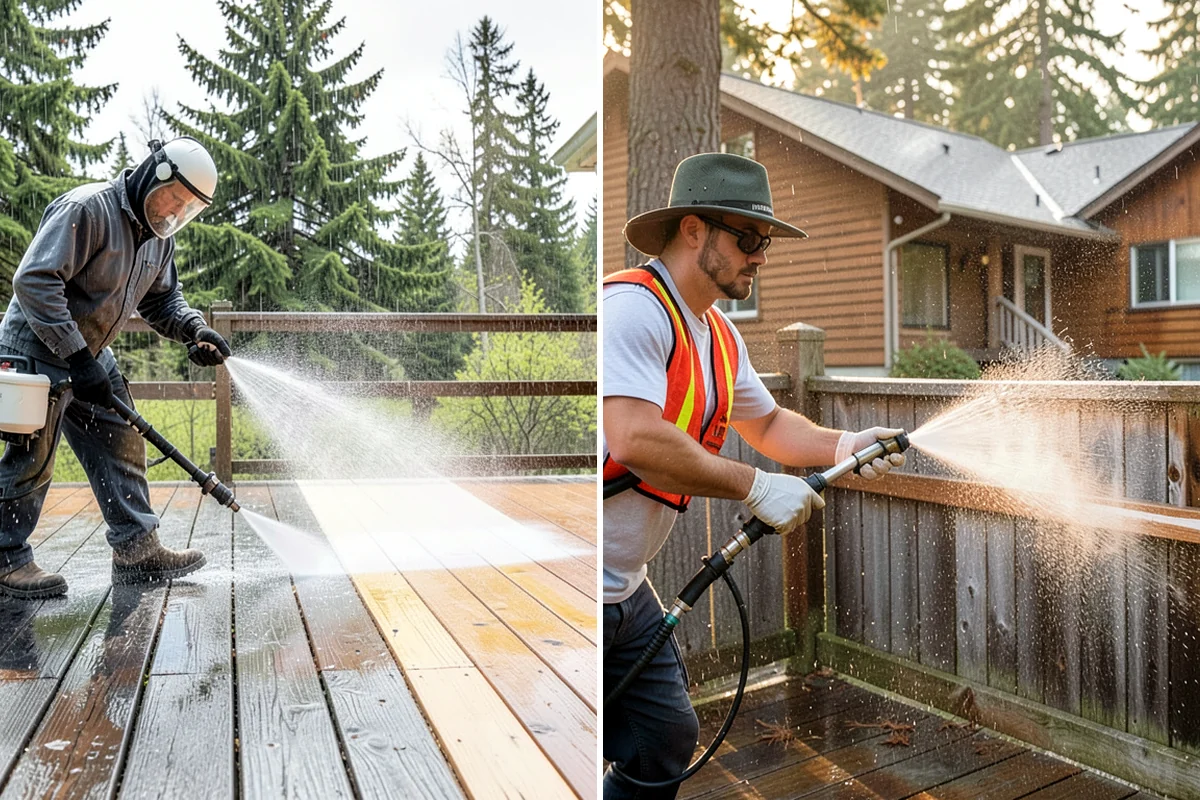 Pool Enclosure Washing in Clyde Hill, King County, WA - Remove loose leaves and needles from tracks and corners