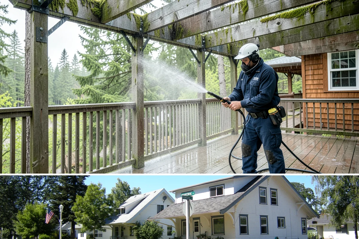 Pool Enclosure Washing in DuPont, Pierce County, WA - Clean the enclosure in early summer once tree pollen and needle drop have slowed for the season.
