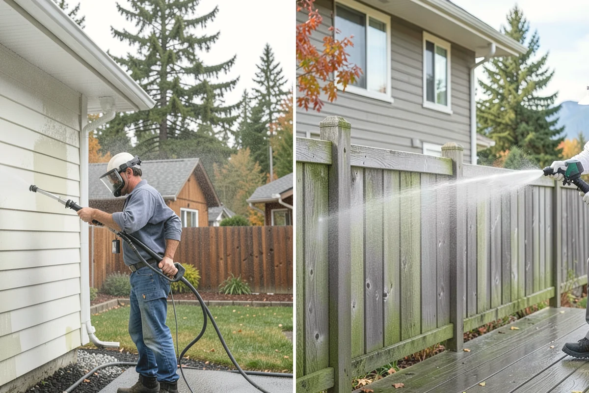 Pool Enclosure Washing in Edgewood, Pierce County, WA - Remove loose leaves and needles from tracks and corners