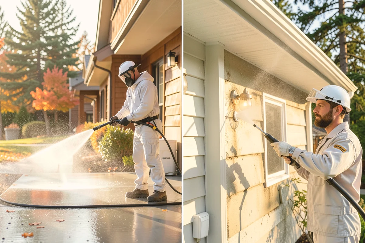 Pool Enclosure Washing in Kent, King County, WA - Remove loose leaves and needles from tracks and corners